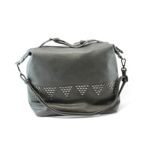 Дамска чанта сива с капси ЕА 1317сиваKP