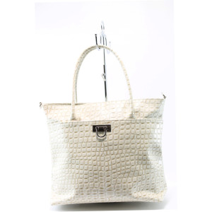 Дамска чанта бежов кроко лак СБ 1053 бежKP