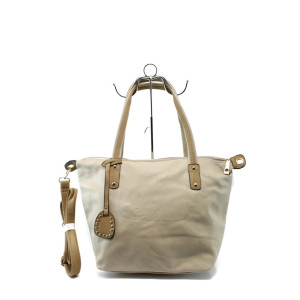 Дамска бежова изчистена чанта ФР 5888 бежоваKP