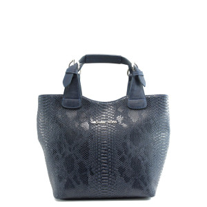 Синя дамска чанта СБ 1130 синя кожа анакондаKP