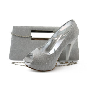 Сиви дамски обувки и чанта комплект МИ 1701-3 сивKP