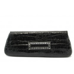 Стилно дамско портмоне черно ФР 14 черен лакKP
