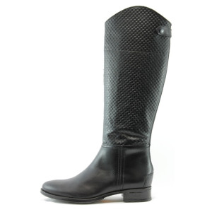 Дамски ботуши черни равни ГО 10323чKP