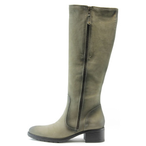 Дамски ботуши на нисък ток сиви БС 16300сKP