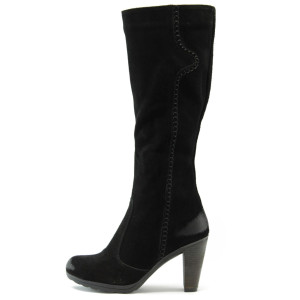 Дамски ботуши черни от велур МИ 301KP