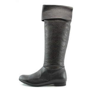 Дамски ботуши черни равни АК 5010ЧKP