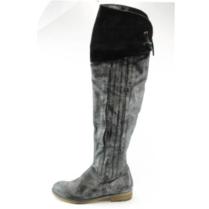 Дамски ботуши тип чизми сиви ИО 1022СKP