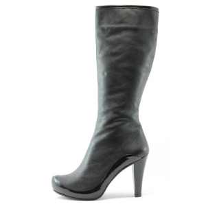 Дамски ботуши черни с висок ток МИ 202чKP