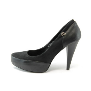 Дамски обувки черни на ток КП 0937чKP