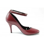 Дамски обувки червени на ток ФЯ 7131214KP