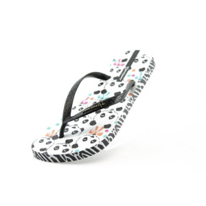 Дамски гумени чехли в бял и черен цвят Ipanema 81027 Бяло-черенKP