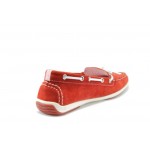 Дамски обувки червени тип мокасини Caprice 24257ЧВKP