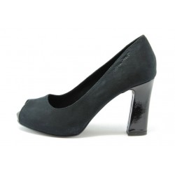 Дамски обувки стилни черни на ток Tamaris 29304ЧЕРЕНKP