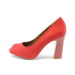 Дамски обувки червени на ток Tamaris 29304ЧервенKP
