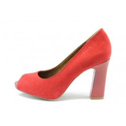 Дамски обувки червени на ток Tamaris 29304ЧервенKP