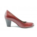 Дамски обувки червени на среден ток Jana 22402ЧервенKP