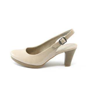Дамски обувки бежови на ток Jana 29661бежKP