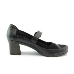 Дамски обувки черни на среден ток МИ 06KP