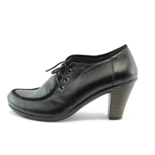 Дамски елегантни обувки на ток черни МИ 250чKP