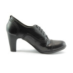 Дамски черни обувки на среден ток ФЯ 0121941KP