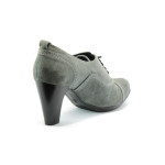 Дамски обувки сиви велурени на ток ФЯ 0121940KP