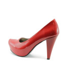 Дамски обувки стилни червени на ток ЕО 200ЧВKP