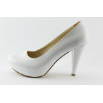 Дамски обувки бели елегантни на висок ток ЕО 200БKP
