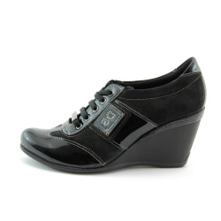 Дамски обувки спортни черни на платформа МИ661KP