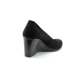Дамски обувки стилни черни велурени на платформа МИ 45Ч.В.KP