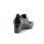 Дамски обувки черни на платформа естествена кожа МИ 11ЧKP