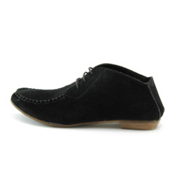 Дамски обувки черни тип мокасини МИ119ЧKP