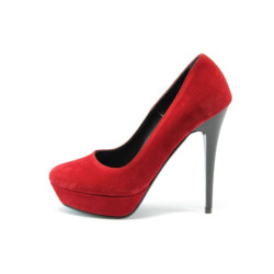 Дамски обувки червени стилни ДС 3391ЧВ.ВKP