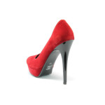 Дамски обувки червени стилни ДС 3391ЧВ.ВKP
