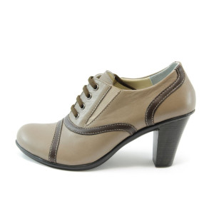 Дамски обувки бежови с връзки МИ 702БежKP