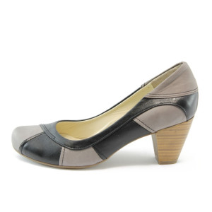 Дамски обувки на среден ток сиви МИ 836KP