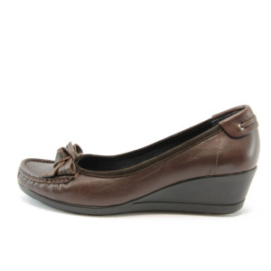 Дамски обувки на платформа кафяви МИ 2632 Кафе кожа-велурKP