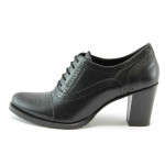 Дамски обувки от естествена кожа черни ГО 40310чKP
