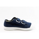 Сини детски обувки, текстилна материя - равни обувки за целогодишно ползване N 10007793