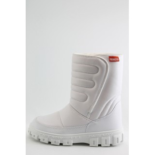 Бели детски ботушки, здрава еко-кожа - всекидневни обувки за есента и зимата N 10007633