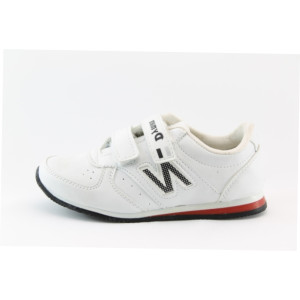 Детски маратонки бели с лепенки ДД 804бKP