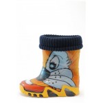 Оранжеви гумени детски ботушки, pvc материя - всекидневни обувки за есента и зимата N 10009390