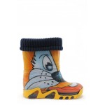 Оранжеви гумени детски ботушки, pvc материя - всекидневни обувки за есента и зимата N 10009382