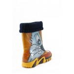 Оранжеви гумени детски ботушки, pvc материя - всекидневни обувки за есента и зимата N 10009390