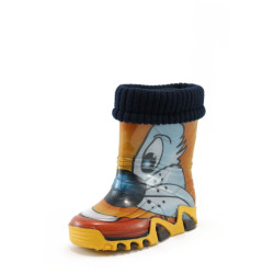 Оранжеви гумени детски ботушки, pvc материя - всекидневни обувки за есента и зимата N 10009382