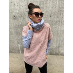Розов дамски пуловер - Fluffy