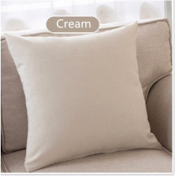 Декоративна калъфка за възглавница с цип в цвят крем - Cream