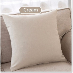 Декоративна калъфка за възглавница с цип в цвят крем - Cream Декоративна калъфка за възглавница с цип в цвят крем - Cream