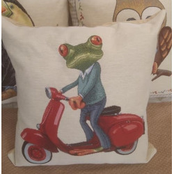 Декоративна калъфка за възглавница Frog - с цип