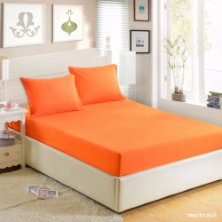 Стилен комплект Orange - чаршаф с ластик с две калъфки