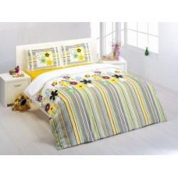 Красив спален комплект със завивка Фиори - 100% Памук Ранфорс